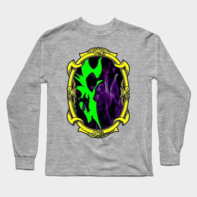 Maleficent Mirror Mirror Long Sleeve T-Shirt by Kim Kolean,Travel Advisor for Wish Upon a Vacation